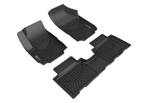 Chevrolet Equinox Floor Mats - Front + Rear - 3D MAXpider - MAXTRAC - Black - `18-`24